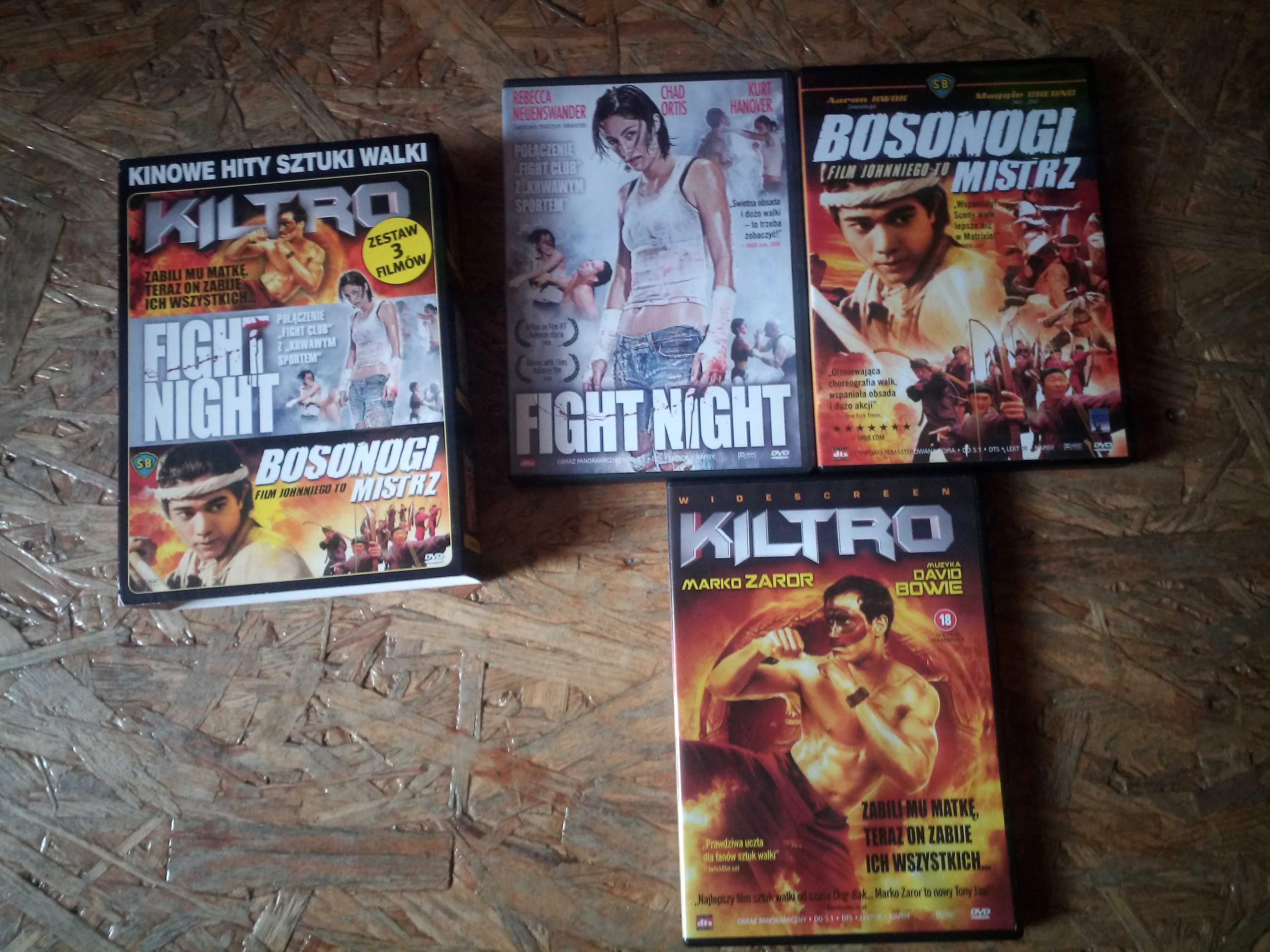 Filmy DVD  Fight Night / Zestaw 3 FILMÓW ! Akcja Sztuki Walki