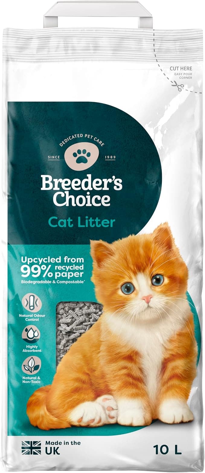 Breeder Celect papier z recyklingu żwirek dla kota 10L