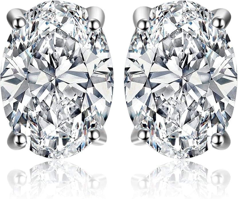 JewelryPalace Owalny krój 2ct kolczyki z cyrkonią