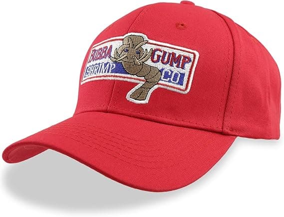 Bubba Gump Baseball Cap regulowana czapka z krewetkami, haftowana guma leśna