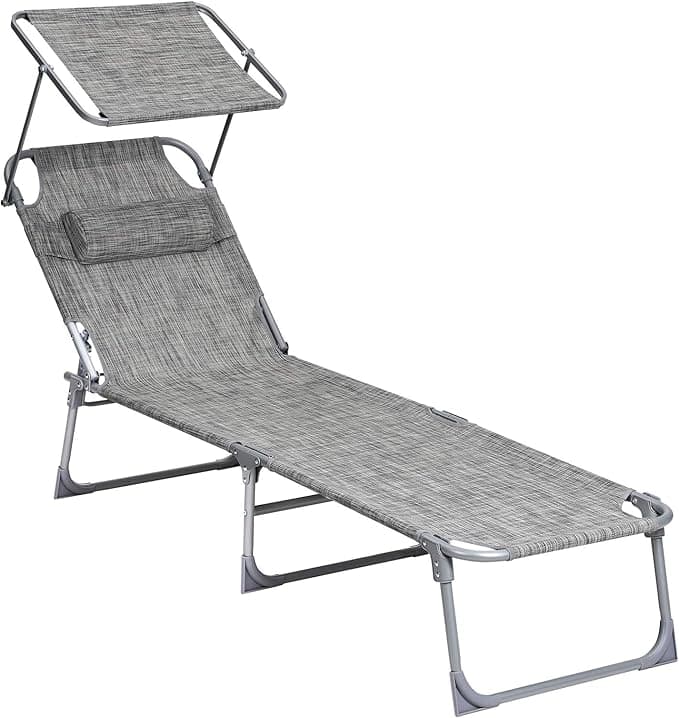  Składany leżak plażowy, 53 x 193 x 29 cm, obciążenie do 150 kg