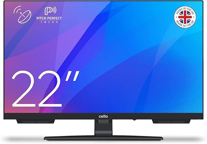 Cello C2224SH 22" FULL HD telewizor LED z bezramkowym potrójnym tunerem (DVB-C/-S2/-T2) 